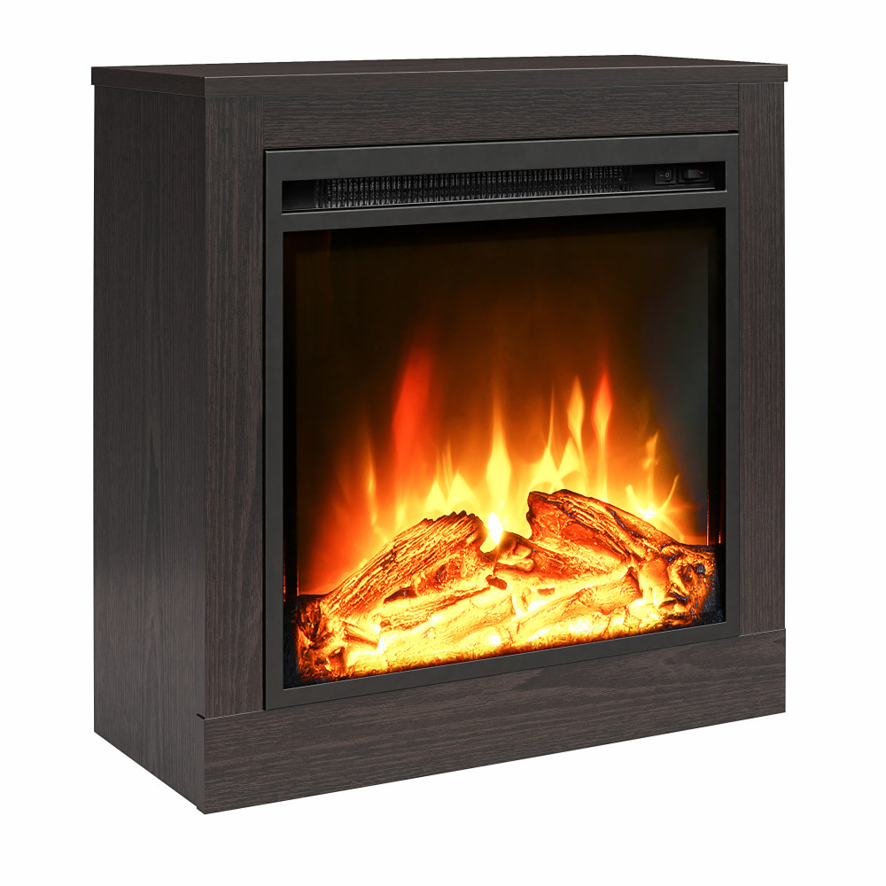 Ameriwood Home Fillmore Fireplace Mantel, 22-3/4inH x 22-1/4inW x 9-3/4inD, Espresso MPN:3696340COM