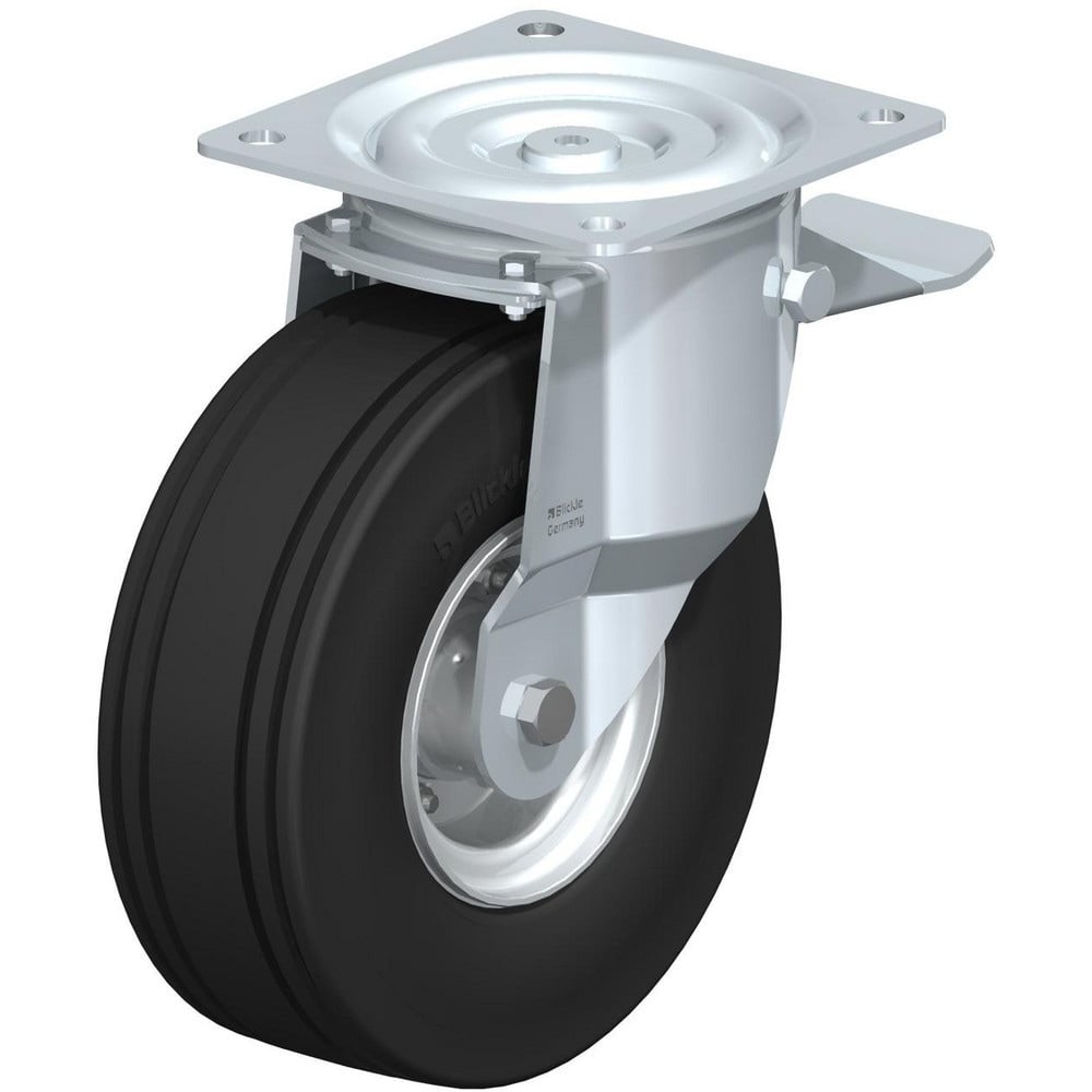 Top Plate Casters, Mount Type: Plate , Number of Wheels: 1.000 , Wheel Diameter (Inch): 8 , Wheel Material: Rubber , Wheel Width (Inch): 2  MPN:931250