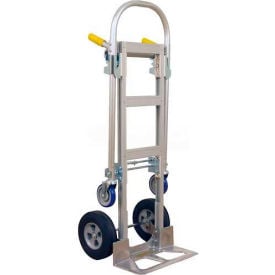 Wesco® Spartan Jr. Aluminum 2-in-1 Hand Truck 219998 Rubber Wheels 219998