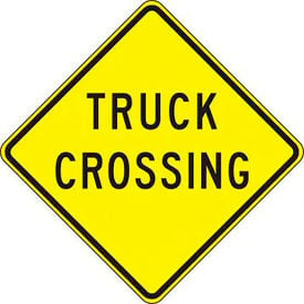 AccuformNMC™ Truck Crossing Traffic Sign EGP Reflective Aluminum 24