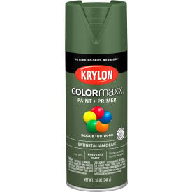 Krylon® Colormaxx™ Paint & Primer 12 oz. Satin Italian Olive - Pkg Qty 6 K05566007