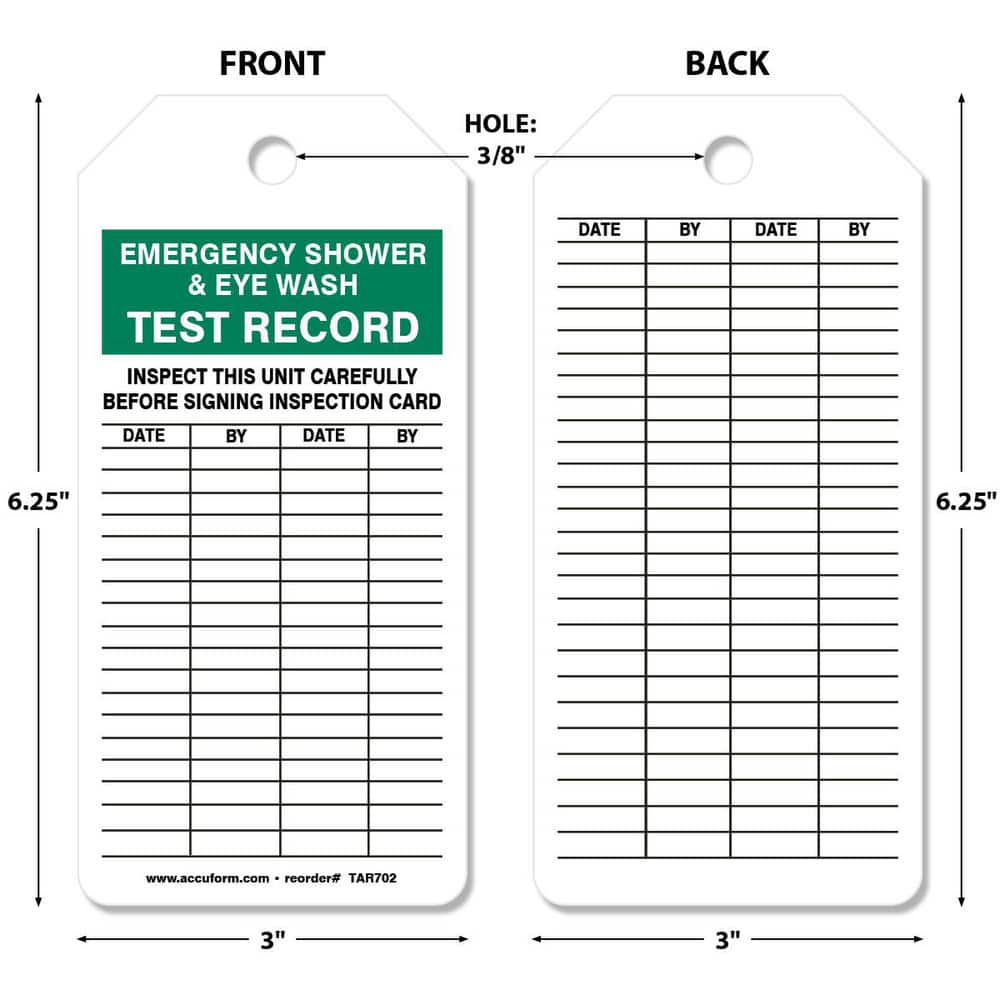 Inspection Tag: Rectangle, 6-1/4