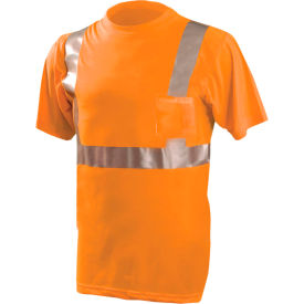 OccuNomix Standard Wicking T-Shirt W/ Pocket Class 2 ANSI Hi-Vis Orange 3XL LUX-SSETP2-O3X LUX-SSETP2-O3X