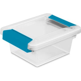 Sterilite Plastic Mini Clip Storage Box with Latched Lid 6-5/8