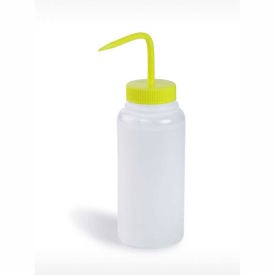 Bel-Art LDPE Wash Bottles 116260500 500ml Yellow Cap Wide Mouth 6/PK 11626-0500