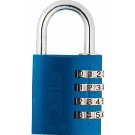 ABUS Anodized Aluminum Resettable 4-Dial Combination Lock 145/40 C - Blue - Pkg Qty 6 14543