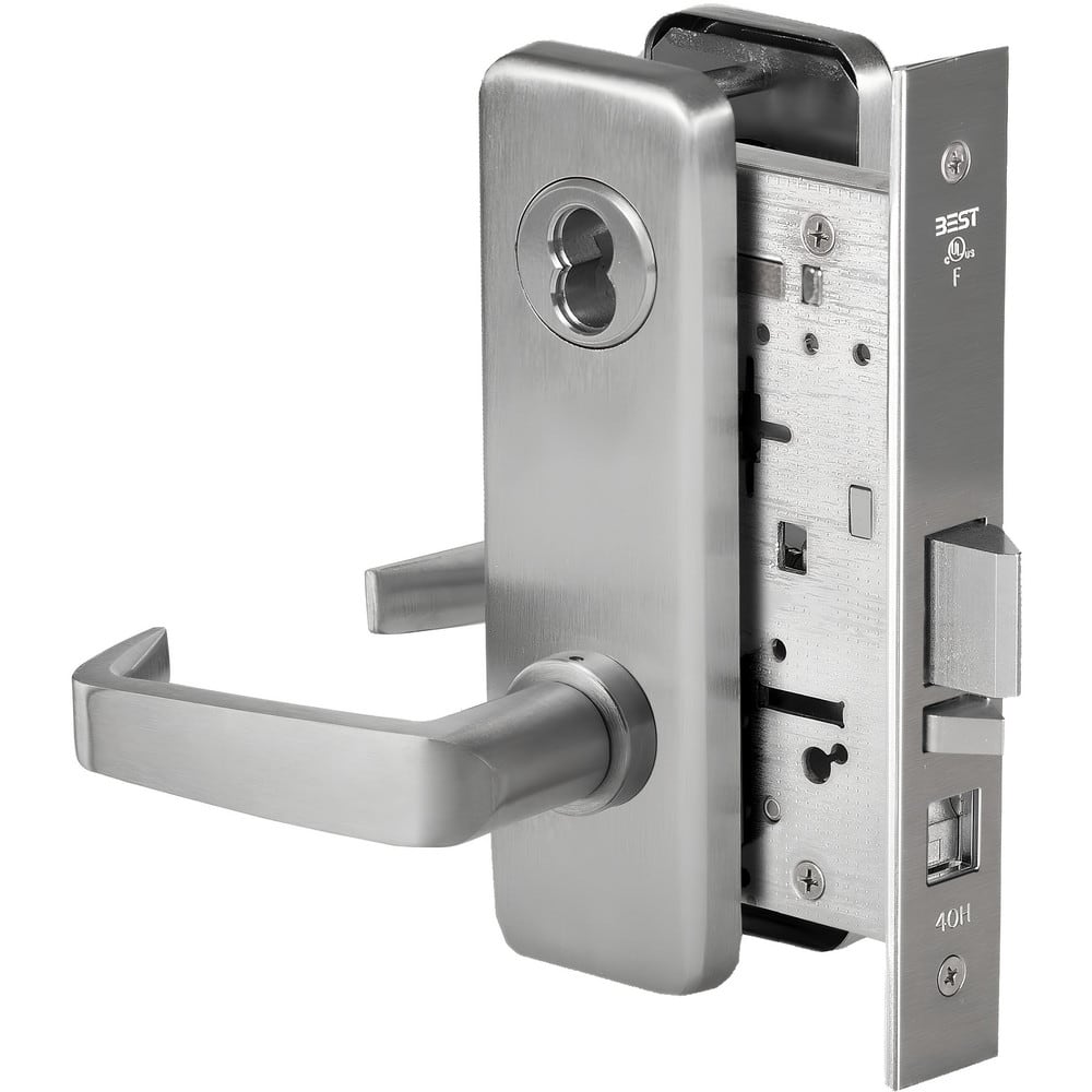 Lever Locksets, Lockset Type: Entrance/Office , Key Type: Keyed Different , Back Set: 2-3/4 (Inch), Cylinder Type: Less Core , Material: Metal  MPN:45H7A15J626