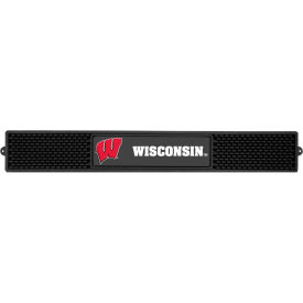 FanMats Drink Mat 14027 University of Wisconsin 3-1/4