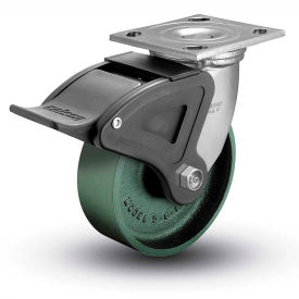 Colson® 4 Series Swivel Plate Caster 4.05109.139 BRK4 Cast Iron With Brake 5