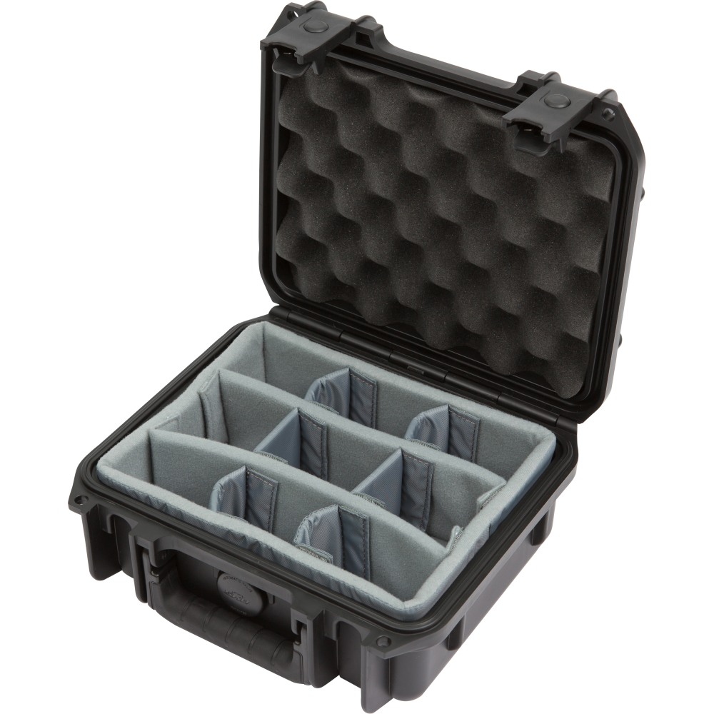 SKB Cases iSeries Injection-Molded Mil-Standard Waterproof Case With Padded Dividers, 8-1/2inH x 6-3/8inW x 3-5/8inD MPN:3I-0907-4DT