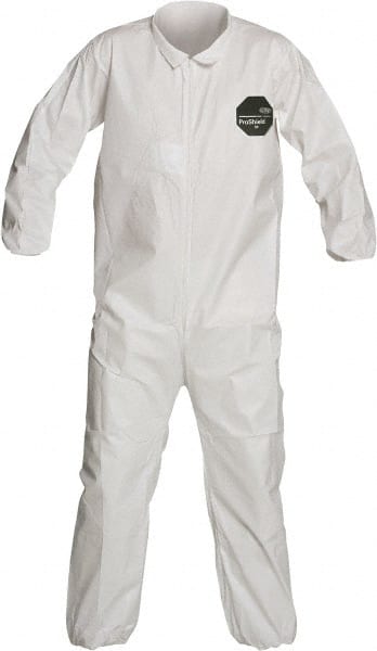 Disposable Coveralls: Size Large, 1.5 oz, SMS, Zipper Closure MPN:NB125SWHLG00250