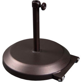 California Umbrella 75 lbs Umbrella Base with Wheels - Steel Covered Concrete - Bronze CFMT172-BRONZE