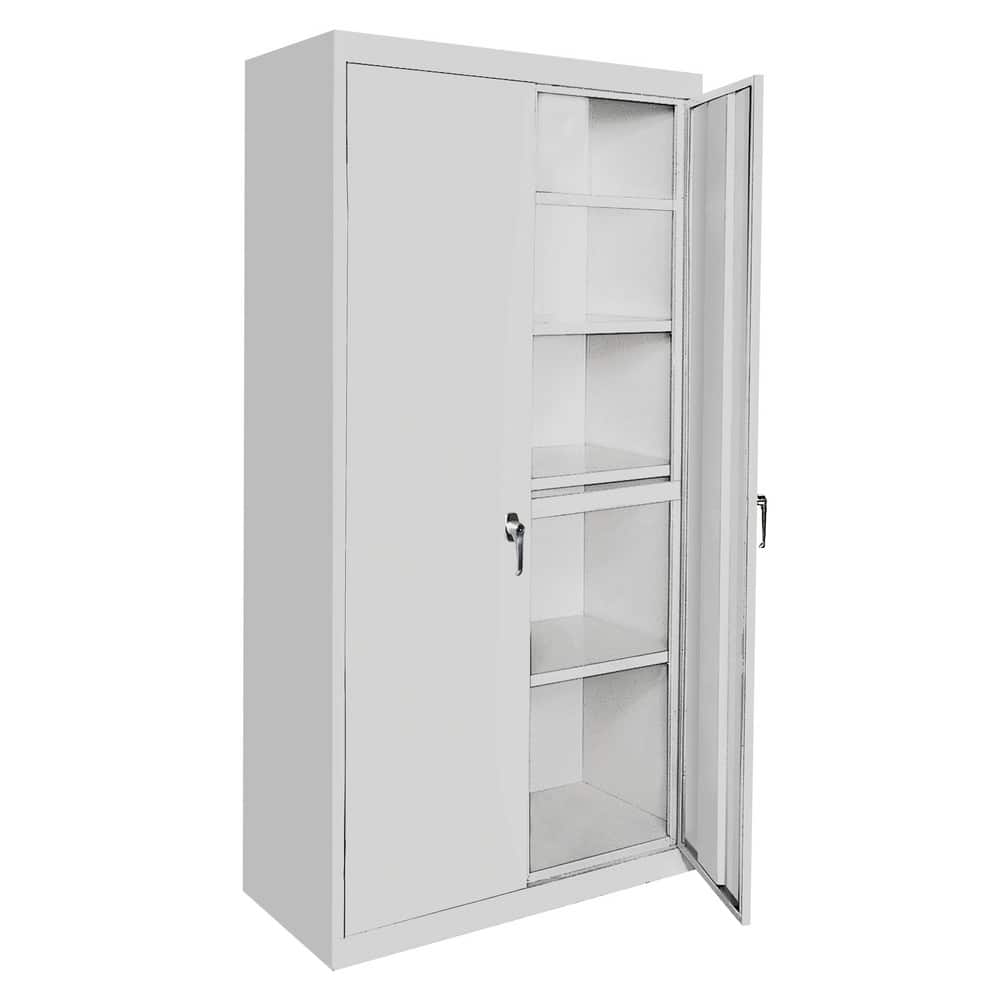 Storage Cabinets, Cabinet Type: Adjustable Shelf, Lockable Storage , Cabinet Material: Steel , Width (Inch): 36in , Depth (Inch): 18in  MPN:AAH-36RBPGR