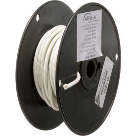 Allpoints 38-1310 High Temperature Wire; #12 Gauge; Stranded SF2; White; 50' Roll 381310