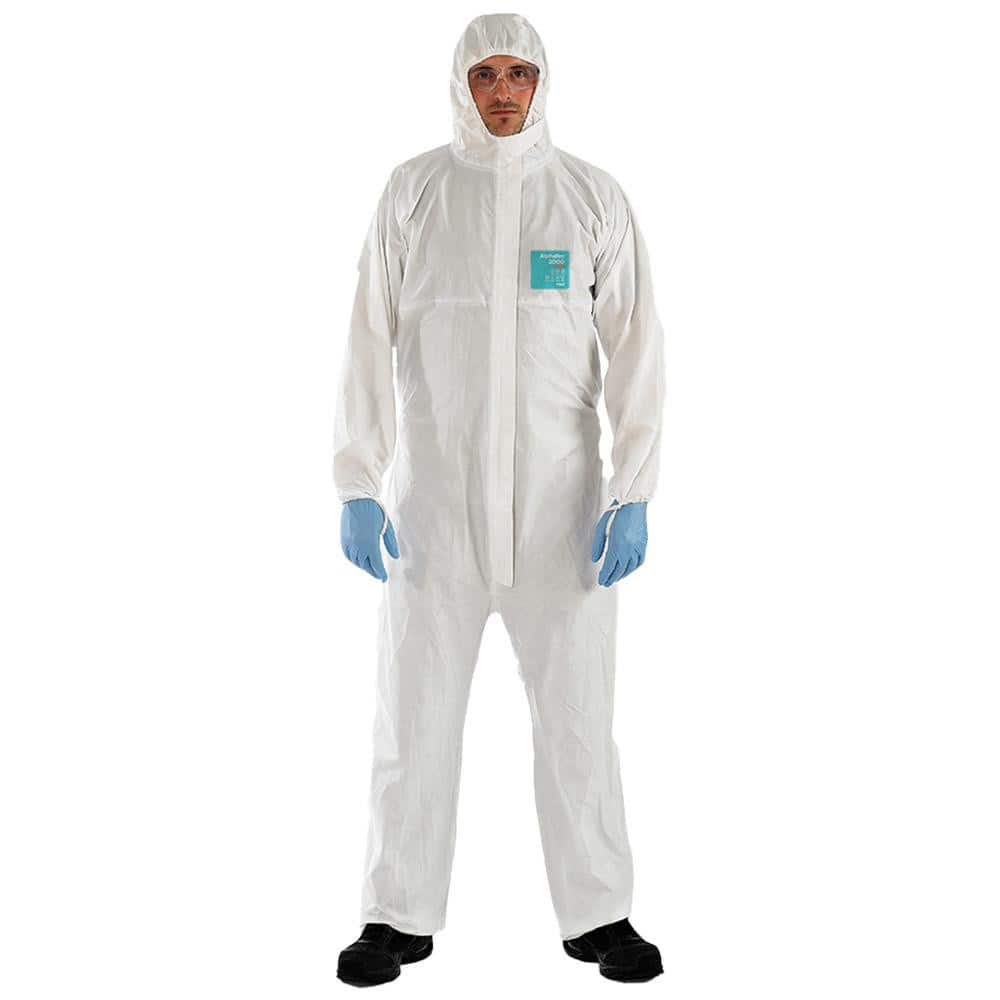 Disposable & Chemical Resistant Coveralls, Garment Style: Coveralls , Size: 6X-Large , Material: Microporous Polyethylene Laminate Non-Woven  MPN:WH20-B-92-111-1