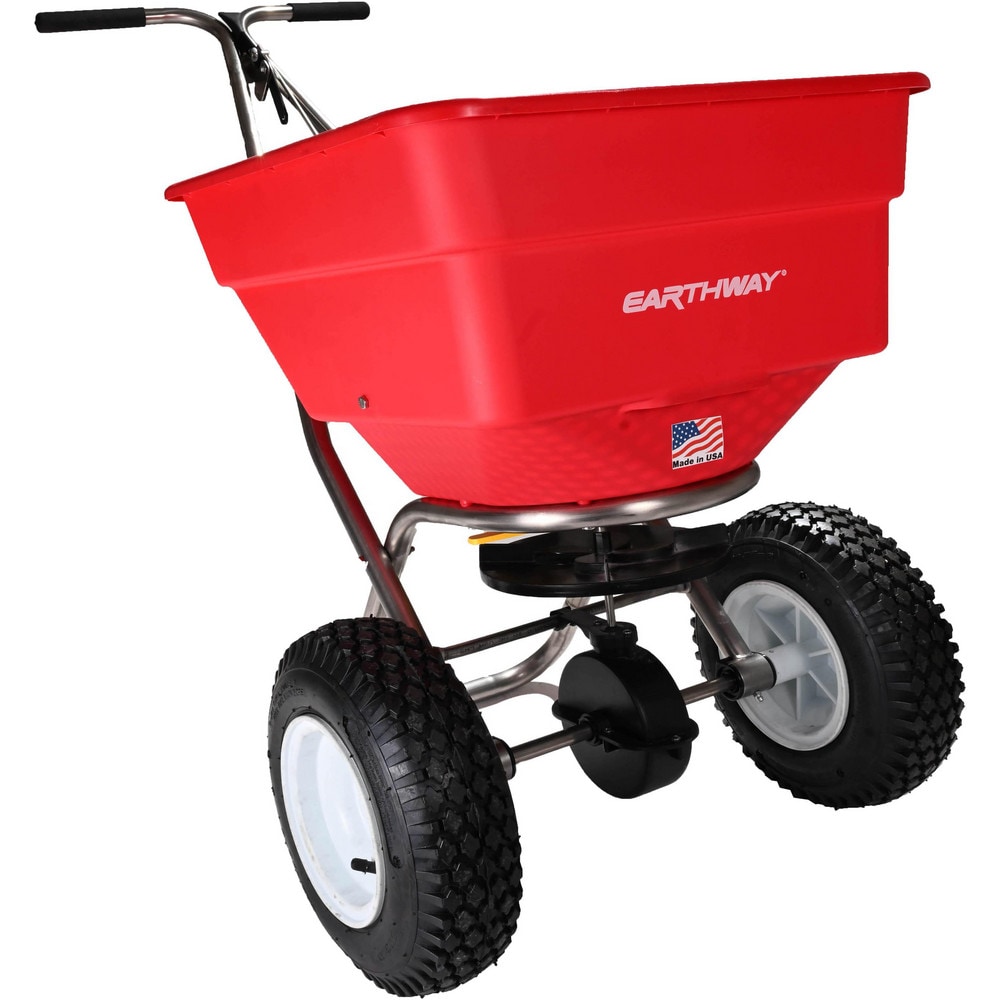 Landscape Spreaders, Spreader Type: Walk Behind Broadcast , Handle Type: Fixed T , Wheel Type: Pneumatic , Minimum Spread Width (Decimal Inch): 96  MPN:21711