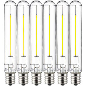 Sunlite® LED T6.5 Filament Light Bulb E17 Base 2W 180 Lumens 2700K Warm White Pack of 6 41072-SU