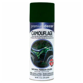 Premium Dcor Camouflage Enamel 12 oz. Aerosol Can Forest Green Flat - 171311 171311