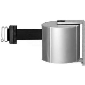 Lavi Industries JetTrac Wall Mount Retractable Belt Barrier 65' Black Belt/S-Hook 50-5550/SA/BK/S