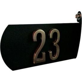 Spira SPA-A001 Aluminum Address Plate for Spira Mailboxes - Black with 10 Cast Aluminum Numbers SPA-A001