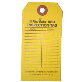 First Voice™ AED Inspection Tags 10/Pack AEDTAG10