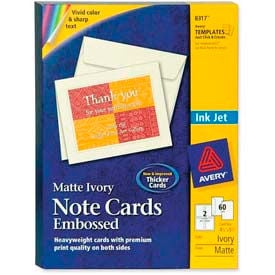 Avery® Inkjet Embossed Note Cards 5-1/2