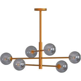 Ambiate Stango Chandelier Light Fixture 6 G9 Base Sockets 15W 120V Gold AL10003C6