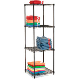 Nexel® 4 Shelf Black Epoxy Wire Shelving Unit Starter 30