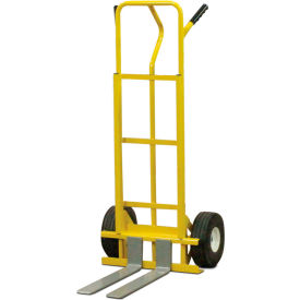 Snap-Loc® All-Terrain Hand Truck Cart with Adj. Pallet Forks Flat-Free Wheels 600 lb. Cap. SLV0600HCF2Y