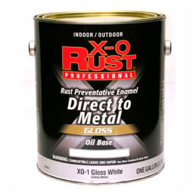 X-O Rust Oil Base DTM Enamel Gloss Finish Gloss White Gallon - 801951 801951
