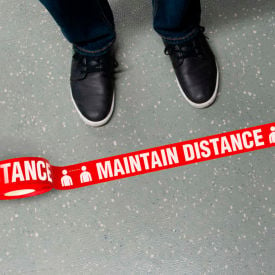 Maintain Distance Message Floor Tape 2.25'' X 54' WTP115