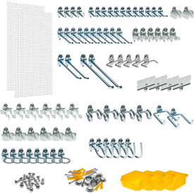 Triton Products Ploypropylene Pegboard Kit w/ 79 DuraHooks and 4 Bins 24