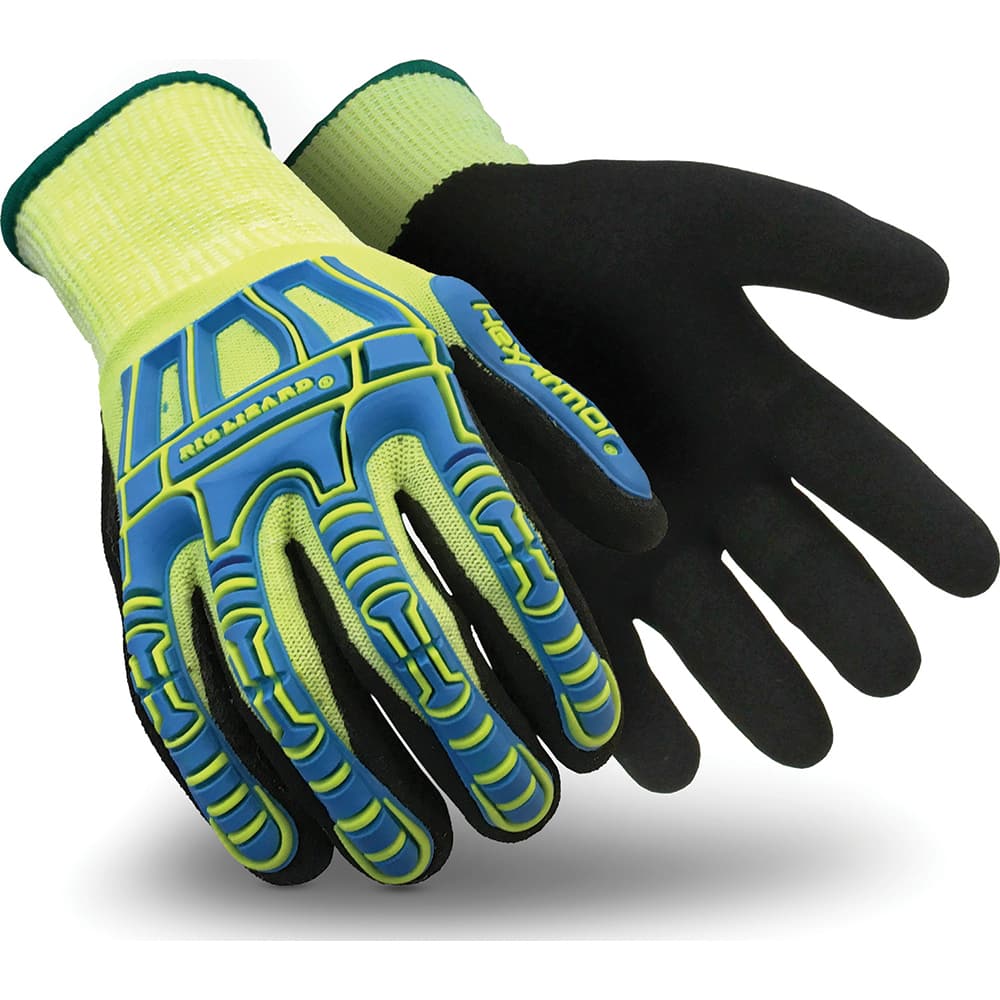 Cut & Puncture-Resistant Gloves: Size L, ANSI Cut A9, ANSI Puncture 5, Sandy Nitrile, Coretex MPN:2098-L (9)