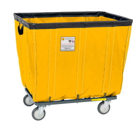 R&B® Wire UPS & Fedexable Antimicrobial Vinyl Basket Truck 18 Bushel Capacity Yellow 418KDC/ANTI/YEL