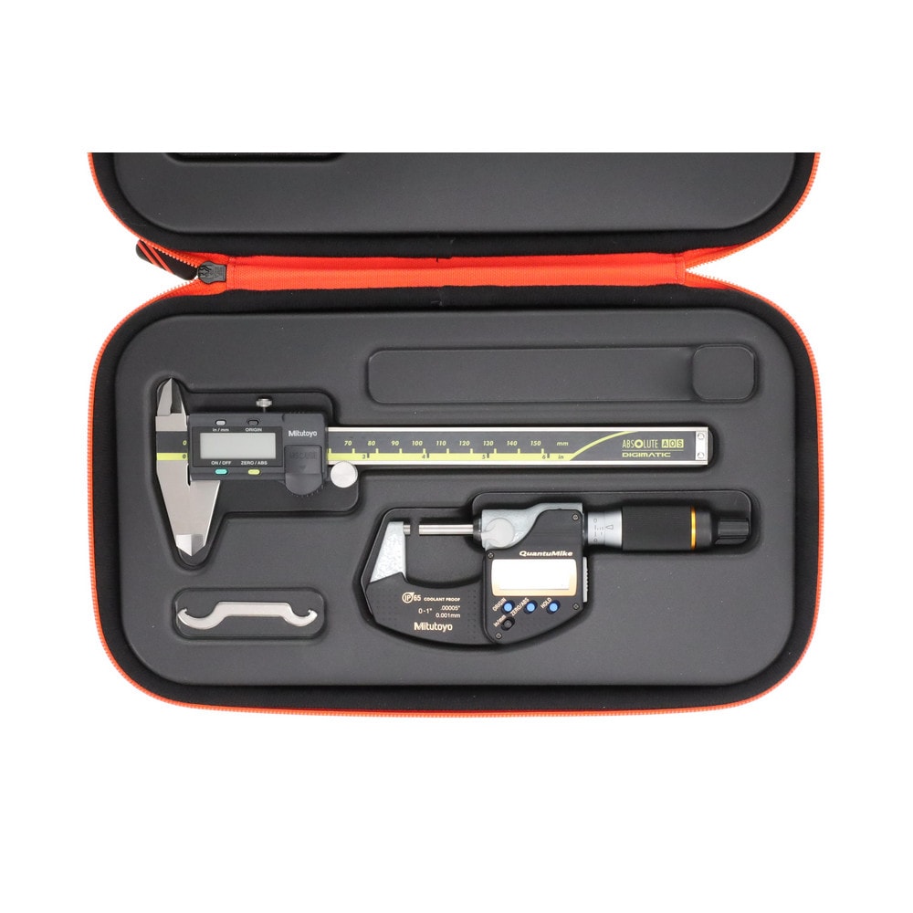 Machinist Caliper & Micrometer Tool Kits, Micrometer Graduation (Decimal Inch): 0.000050  MPN:64PKA288