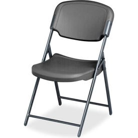 Iceberg Folding Chair - Charcoal - Pack of 4 - Rough 'N Ready Series 64047