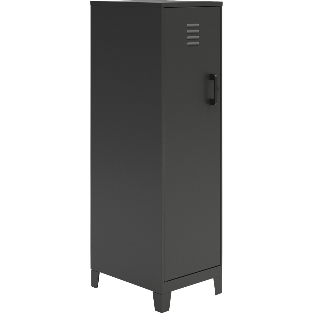 LYS SOHO Locker - 4 Shelve(s) - for Office, Home, Classroom, Playroom, Basement, Garage, Cloth, Sport Equipments, Toy, Game - Overall Size 53.4in x 14.3in x 18in - Black - Steel MPN:SL418ZZBK