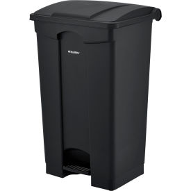 GoVets™ Plastic Rectangular Step On Trash Can 23 Gallon Black 599BK641