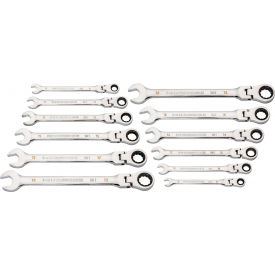 Gearwrench® 90 Tooth & 12 Point Flex Head Metric Combination Ratcheting Wrench Set of 12 86727