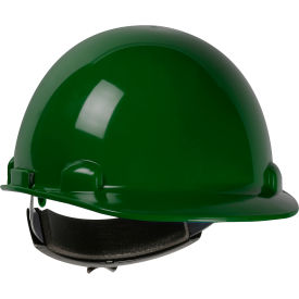 Dynamic Dom Cap Style Dome Hard Hat HDPE Shell 4-PT Suspension Rachet Adjustment Dark Green 280-HP341R-04