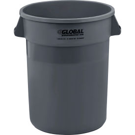 GoVets™ Plastic Trash Can 32 Gallon Gray 460GY240