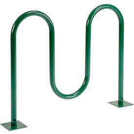 GoVets™ Wave Bike Rack 5-Bike Capacity Flange Mount Green 777MGN652