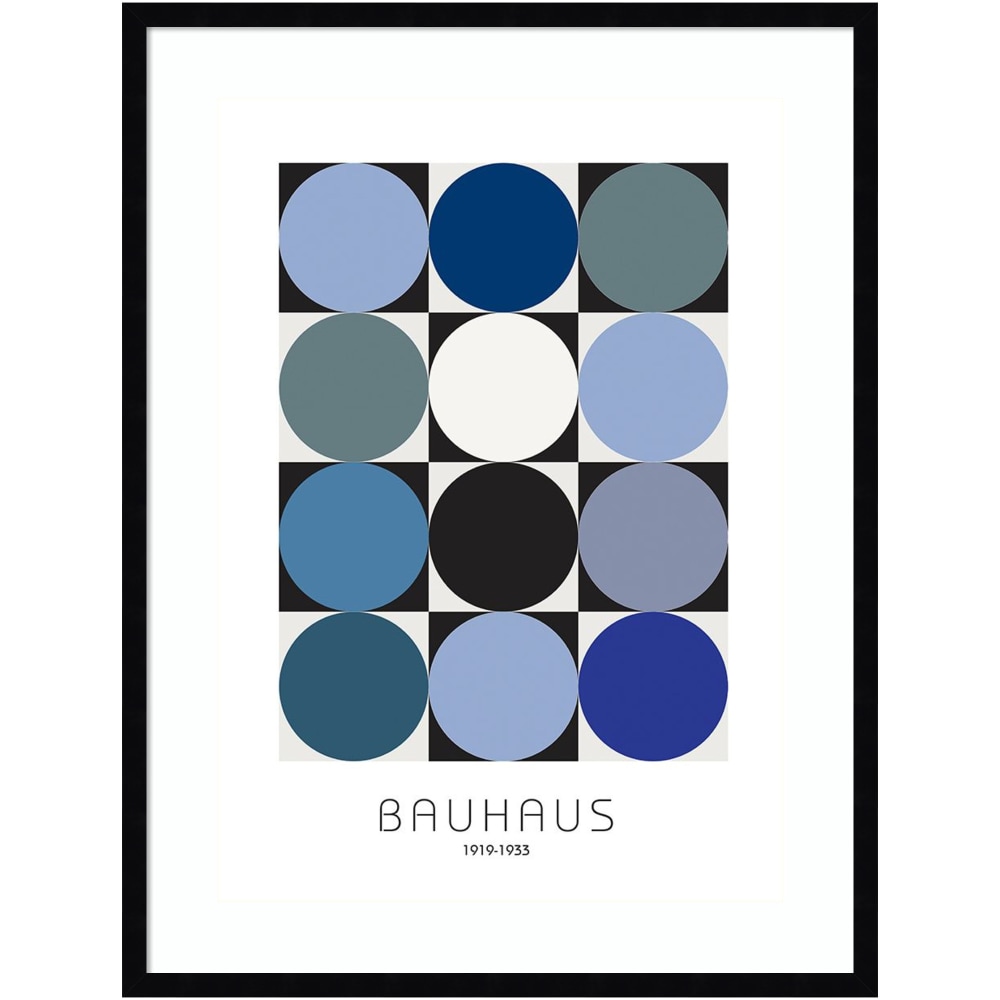 Amanti Art Bauhaus 6 by Design Fabrikken Wood Framed Wall Art Print, 33inH x 25inW, Black MPN:A42705529437