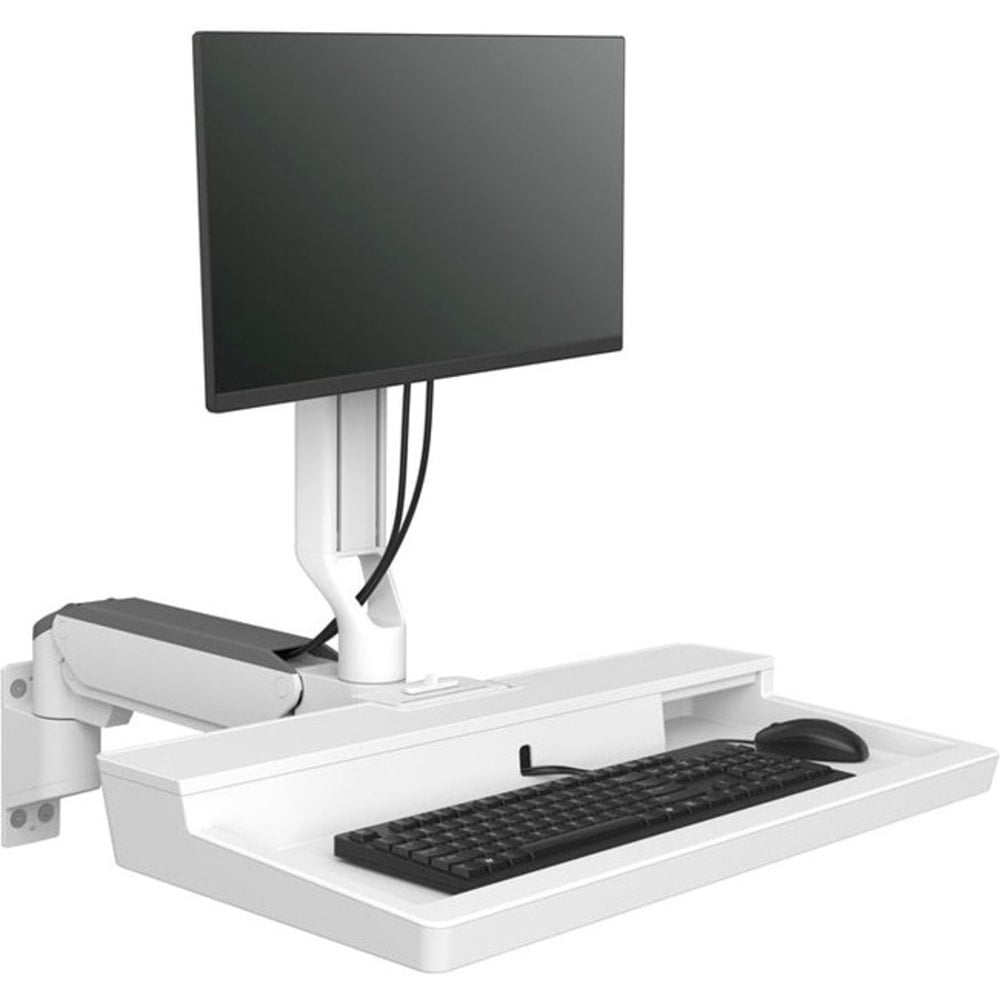 Ergotron CareFit Mounting Arm for Monitor, Mouse, Keyboard, LCD Display - White - 27in Screen Support - 23.50 lb Load Capacity - 100 x 100, 75 x 75 - VESA Mount Compatible - Aluminum, Plastic MPN:45-621-251