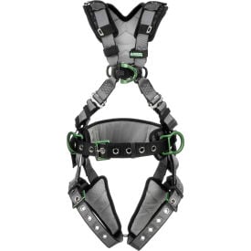 V-FIT™ 10195173 Construction Harness Back Chest & Hip D-Rings Tongue Buckle Leg Straps STD 10195173