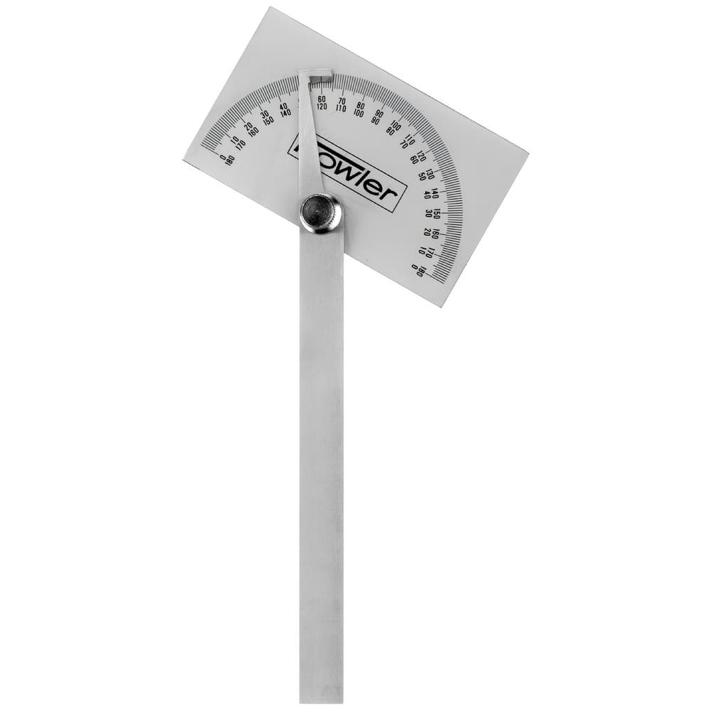 Bevel Protractors, Protractor Style: Angle , Minimum Angle Measurement: 0 , Maximum Angle Measurement: 180 , Head Shape: Rectangular  MPN:524500100