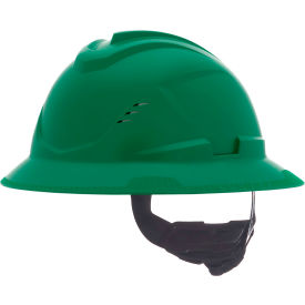 MSA Safety V-Gard C1™ Full Brim Hard Hat Vented Fas-Trac III Green 10215831