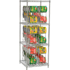 Nexel® CR2424C Can Rack System 3 Tier Chrome 24