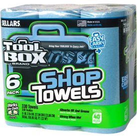 Toolbox® Z400 Blue Shop Towel- 6-Pack 55 Sheets/Roll 4 (6-Packs)/Case 54416 54416