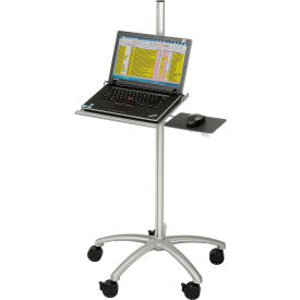 GoVets™ Mobile Height Adjustable Laptop Computer Workstation Security Cart 421695